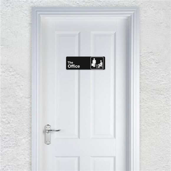 The Office Acrylic Door Sign 9x3 Self Adhesive Wall Desk Decor Gift for Fans - Picture 4 of 5